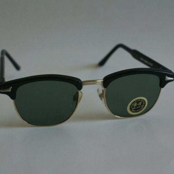 NWT True Vintage Clubman/Soho style combo frame / G-15 glass lens sunglasses - Picture 1 of 4